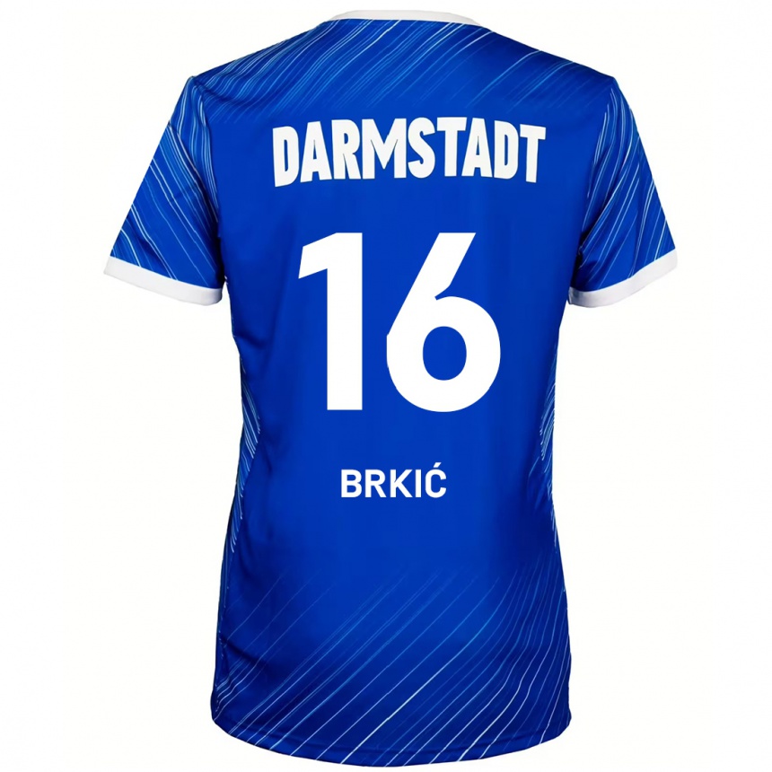 Női Labdarúgás Amar Brkić #16 Kék Fehér Hazai Jersey 2024/25 Mez Póló Ing