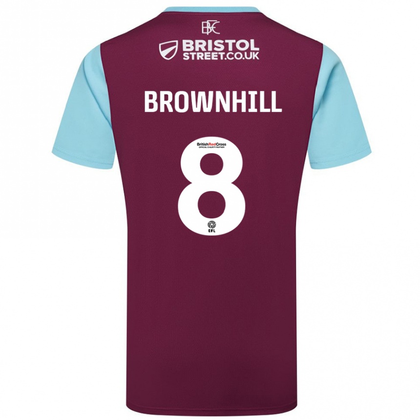 Női Labdarúgás Josh Brownhill #8 Bordó Égszínkék Hazai Jersey 2024/25 Mez Póló Ing