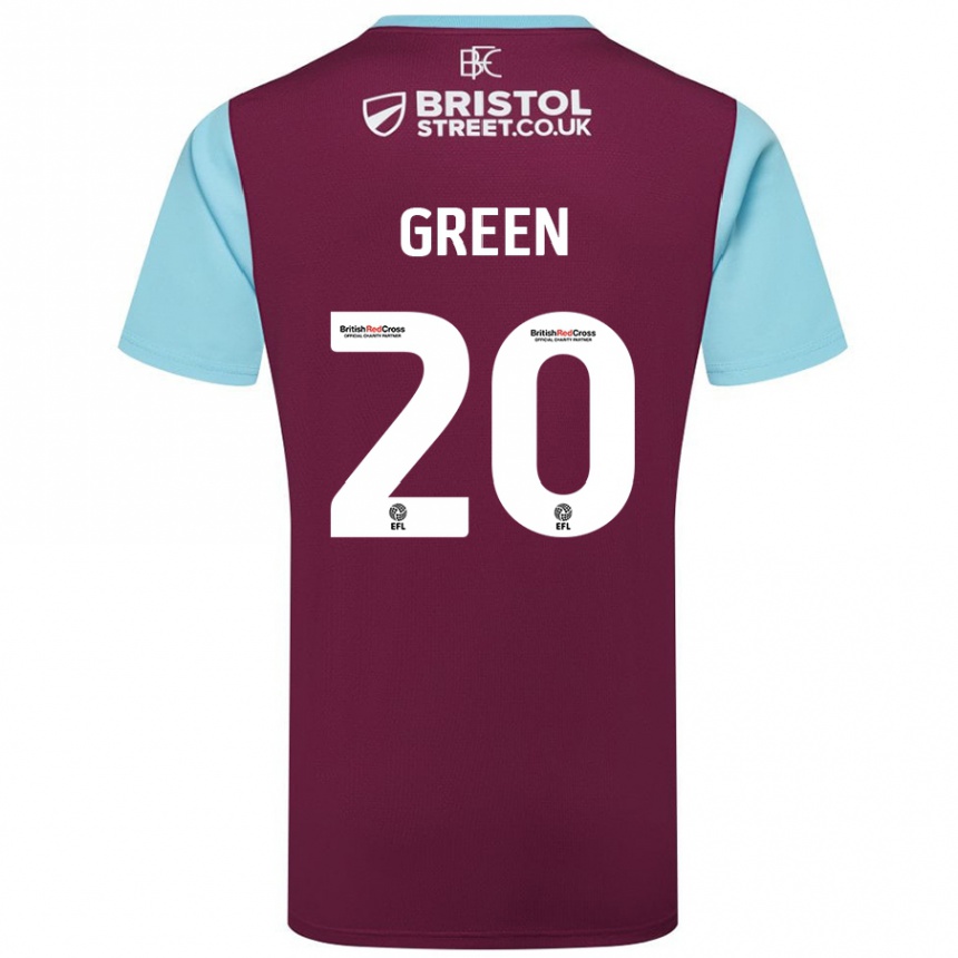 Női Labdarúgás Etienne Green #20 Bordó Égszínkék Hazai Jersey 2024/25 Mez Póló Ing