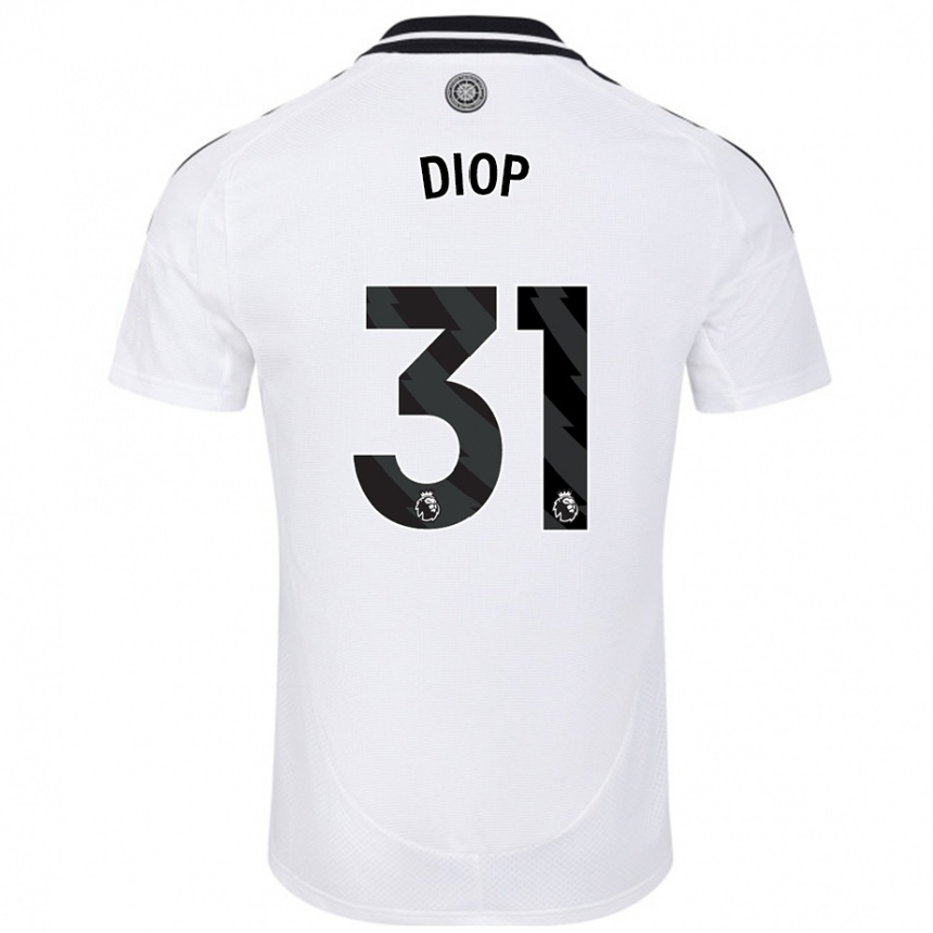 Női Labdarúgás Issa Diop #31 Fehér Hazai Jersey 2024/25 Mez Póló Ing