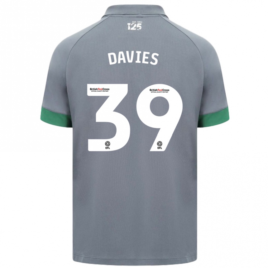 Női Labdarúgás Isaak Davies #39 Sötétszürke Idegenbeli Jersey 2024/25 Mez Póló Ing