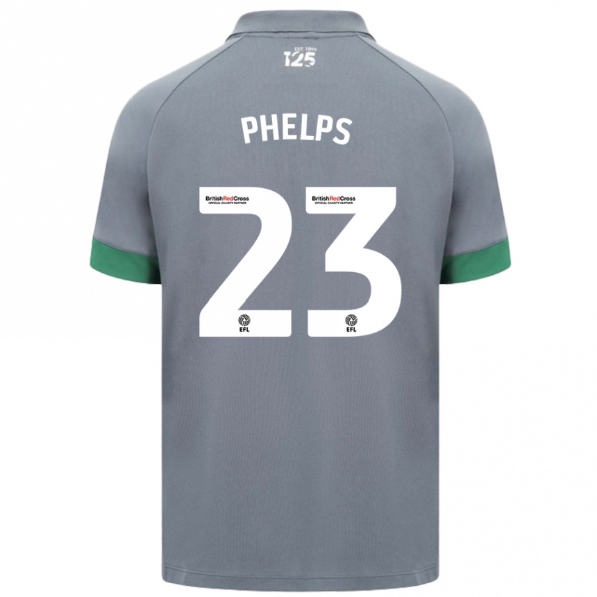 Női Labdarúgás Anna Phelps #23 Sötétszürke Idegenbeli Jersey 2024/25 Mez Póló Ing