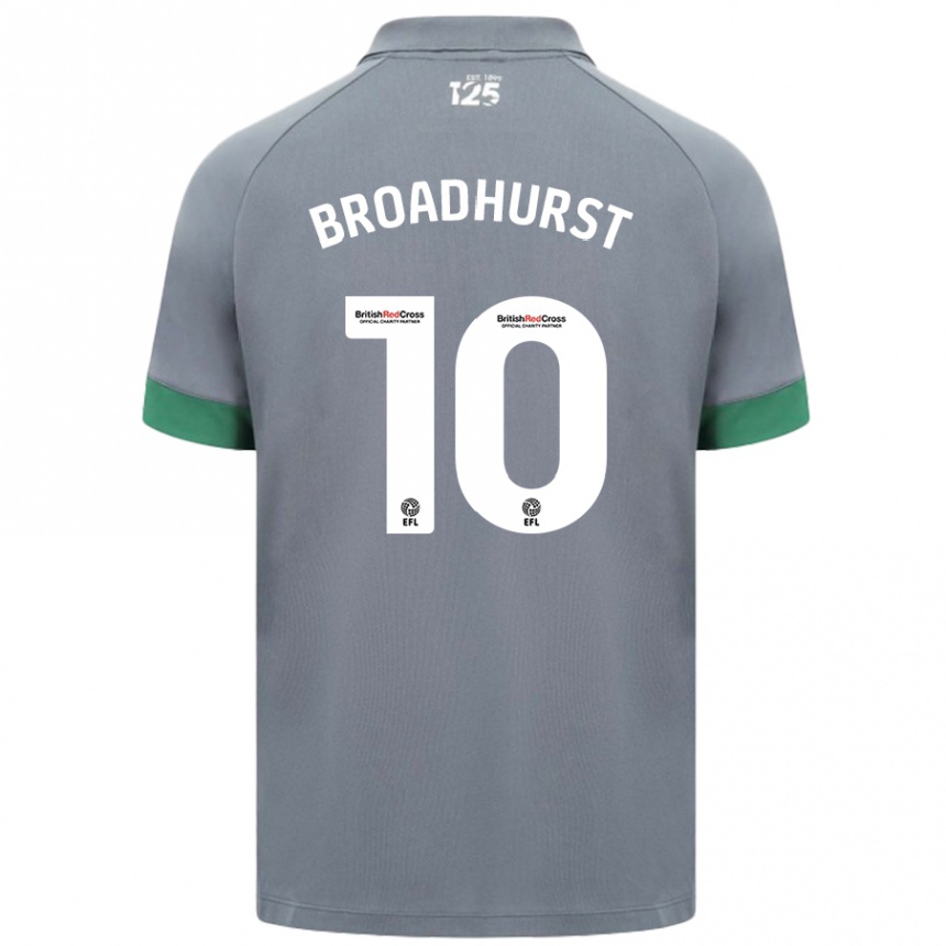 Női Labdarúgás Danielle Broadhurst #10 Sötétszürke Idegenbeli Jersey 2024/25 Mez Póló Ing