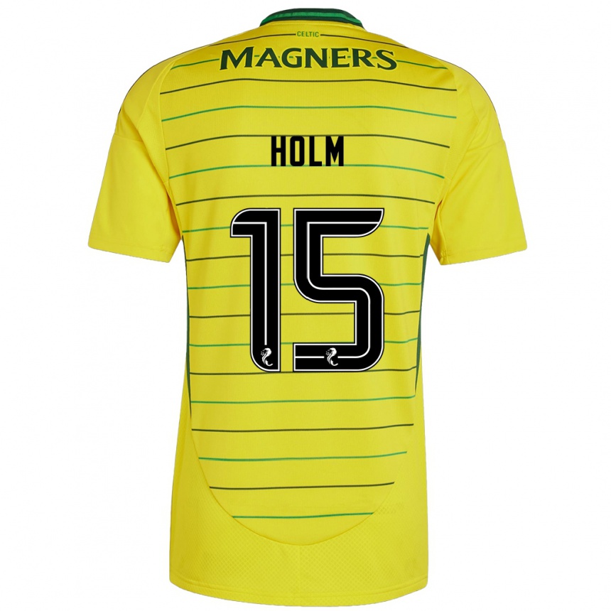 Női Labdarúgás Odin Thiago Holm #15 Sárga Idegenbeli Jersey 2024/25 Mez Póló Ing