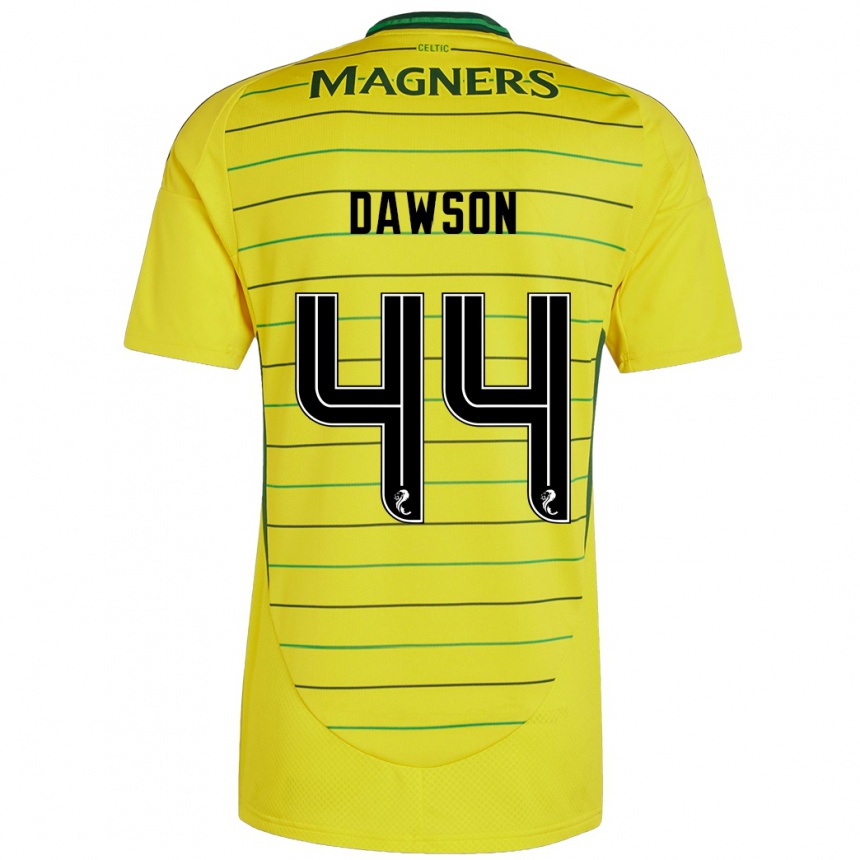 Női Labdarúgás Joey Dawson #44 Sárga Idegenbeli Jersey 2024/25 Mez Póló Ing