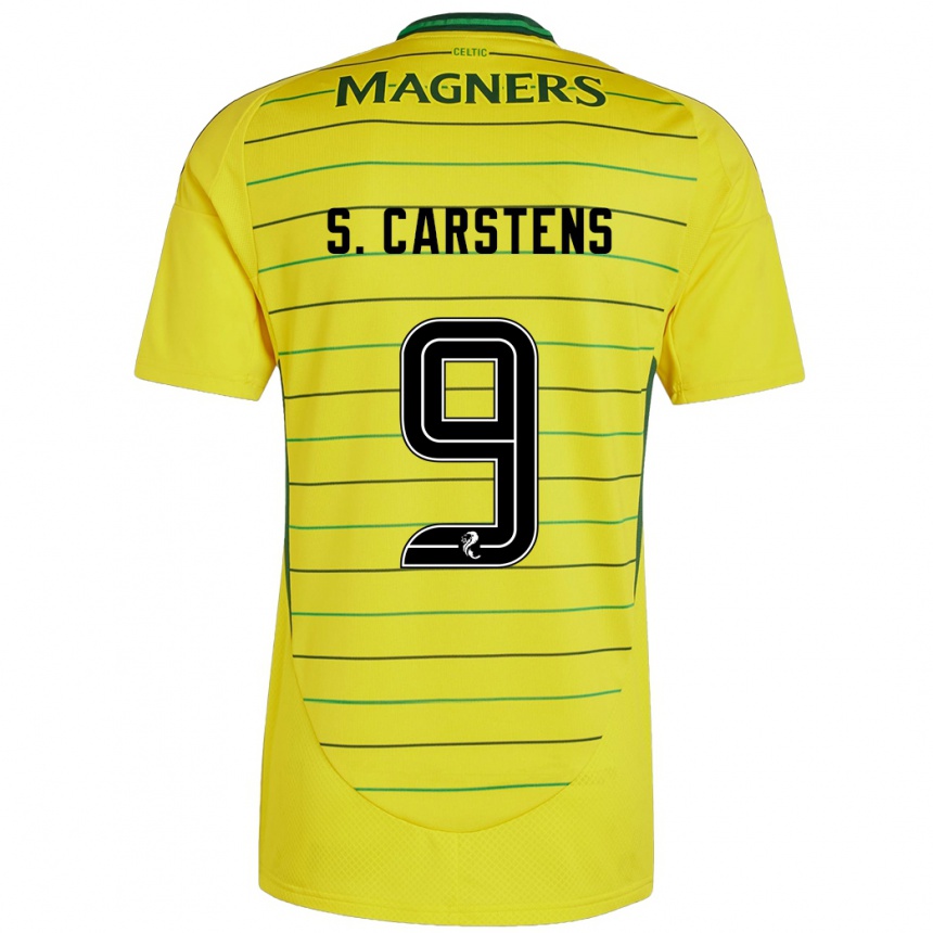 Női Labdarúgás Signe Carstens #9 Sárga Idegenbeli Jersey 2024/25 Mez Póló Ing