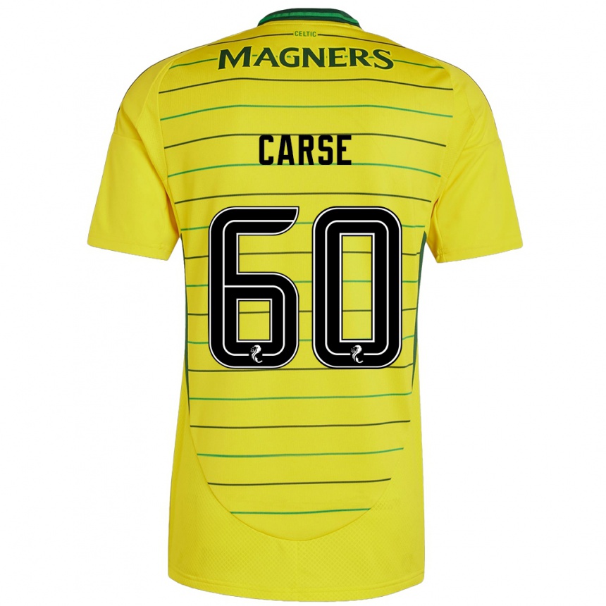 Női Labdarúgás Mackenzie Carse #60 Sárga Idegenbeli Jersey 2024/25 Mez Póló Ing