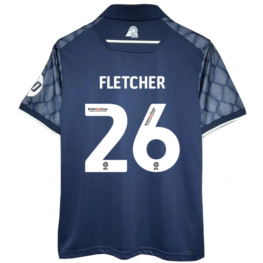 Női Labdarúgás Steven Fletcher #26 Fekete Idegenbeli Jersey 2024/25 Mez Póló Ing