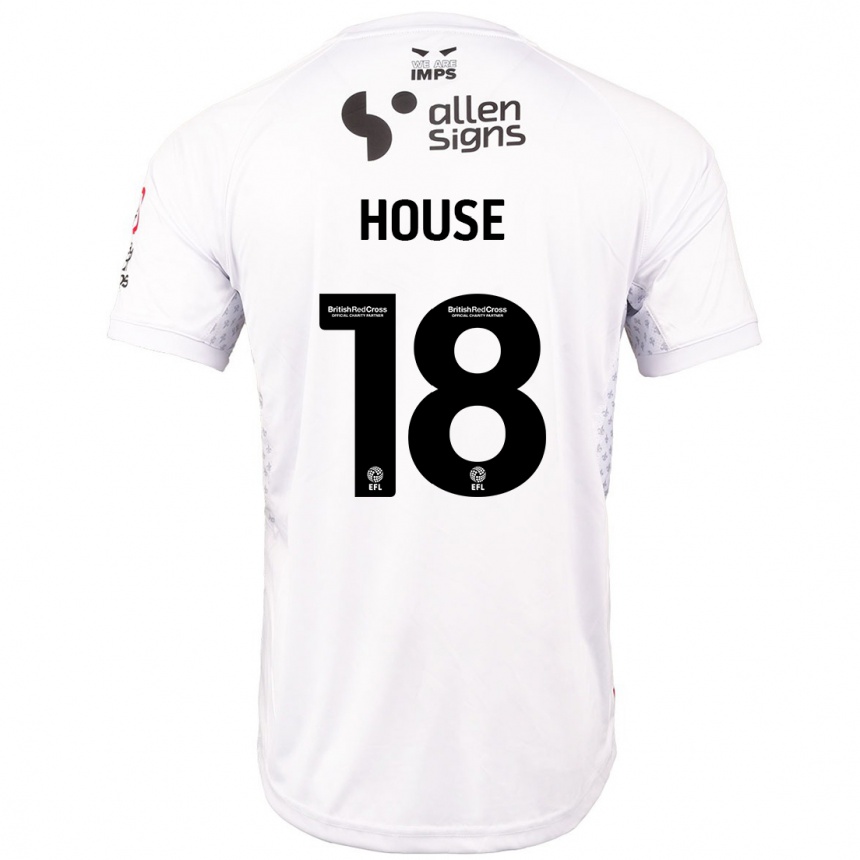 Női Labdarúgás Ben House #18 Piros Fehér Idegenbeli Jersey 2024/25 Mez Póló Ing