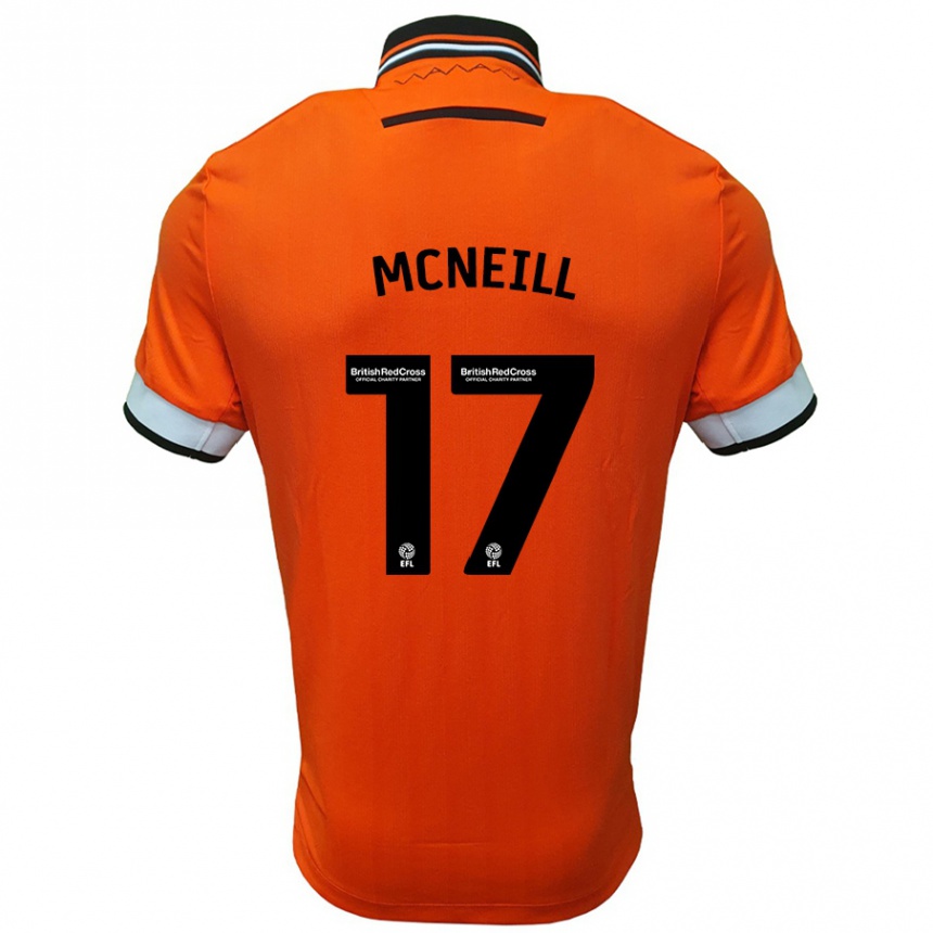 Női Labdarúgás Charlie Mcneill #17 Narancssárga Fehér Idegenbeli Jersey 2024/25 Mez Póló Ing