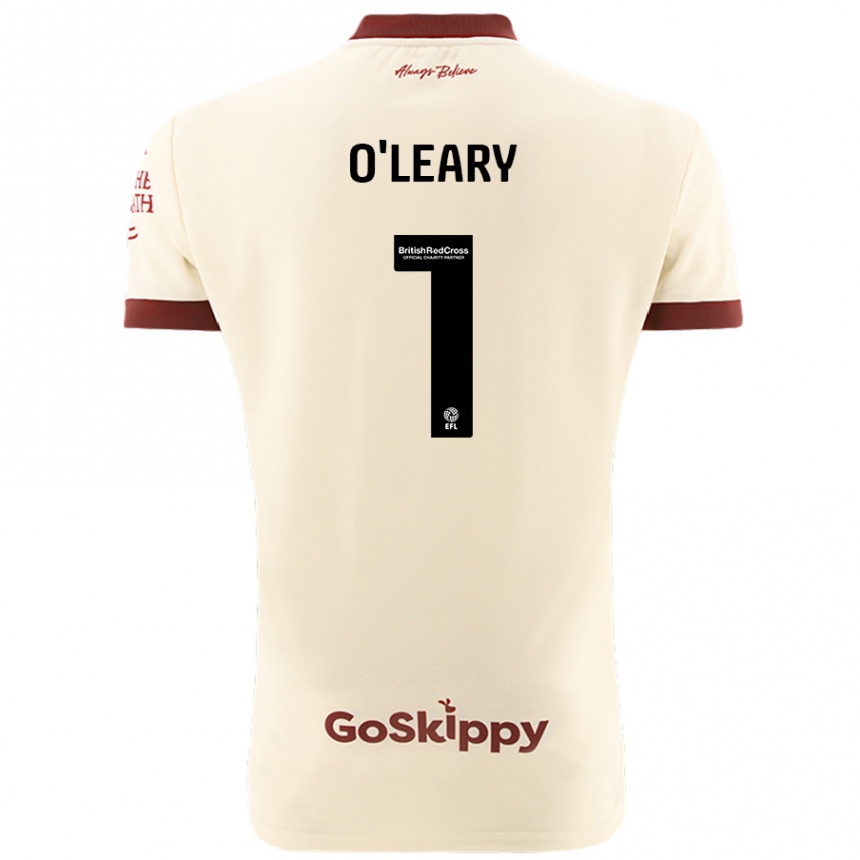 Női Labdarúgás Max O'leary #1 Krém Fehér Idegenbeli Jersey 2024/25 Mez Póló Ing