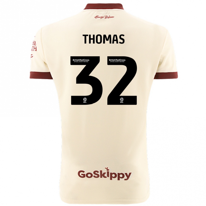 Női Labdarúgás Lewis Thomas #32 Krém Fehér Idegenbeli Jersey 2024/25 Mez Póló Ing