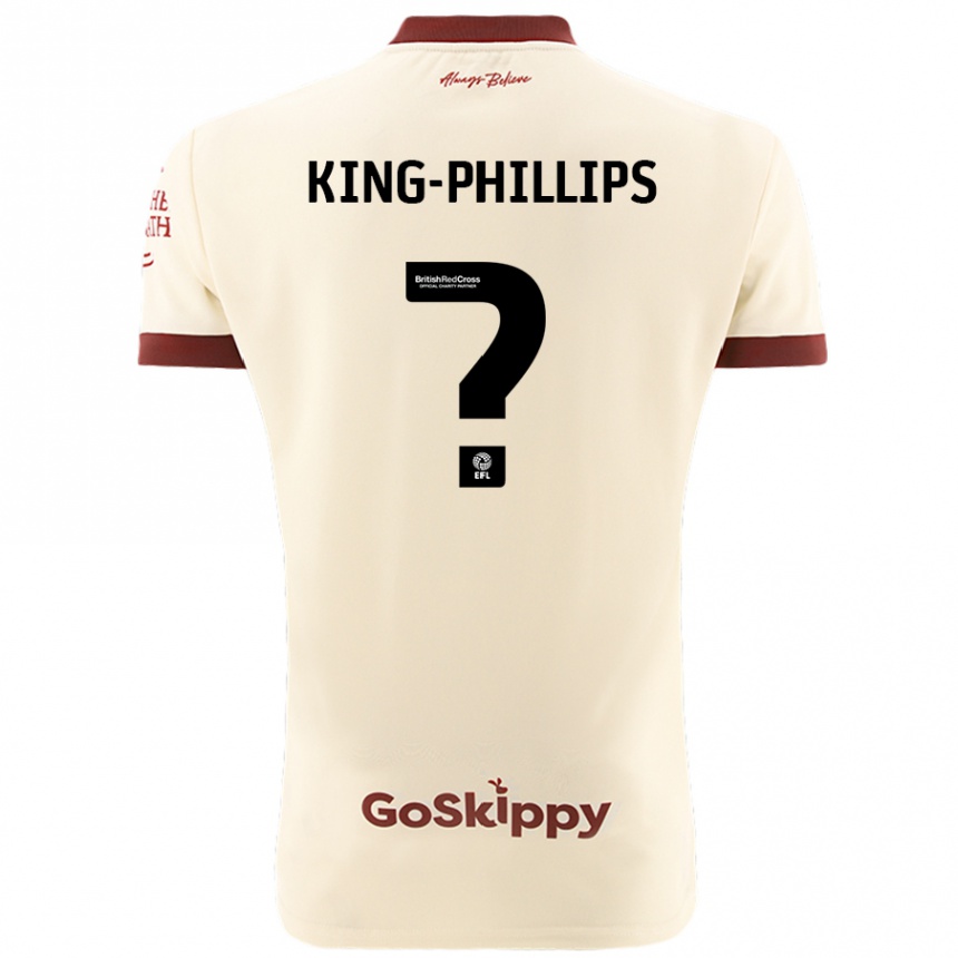 Női Labdarúgás Zac King-Phillips #0 Krém Fehér Idegenbeli Jersey 2024/25 Mez Póló Ing