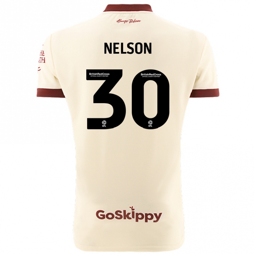 Női Labdarúgás Raekwon Nelson #30 Krém Fehér Idegenbeli Jersey 2024/25 Mez Póló Ing