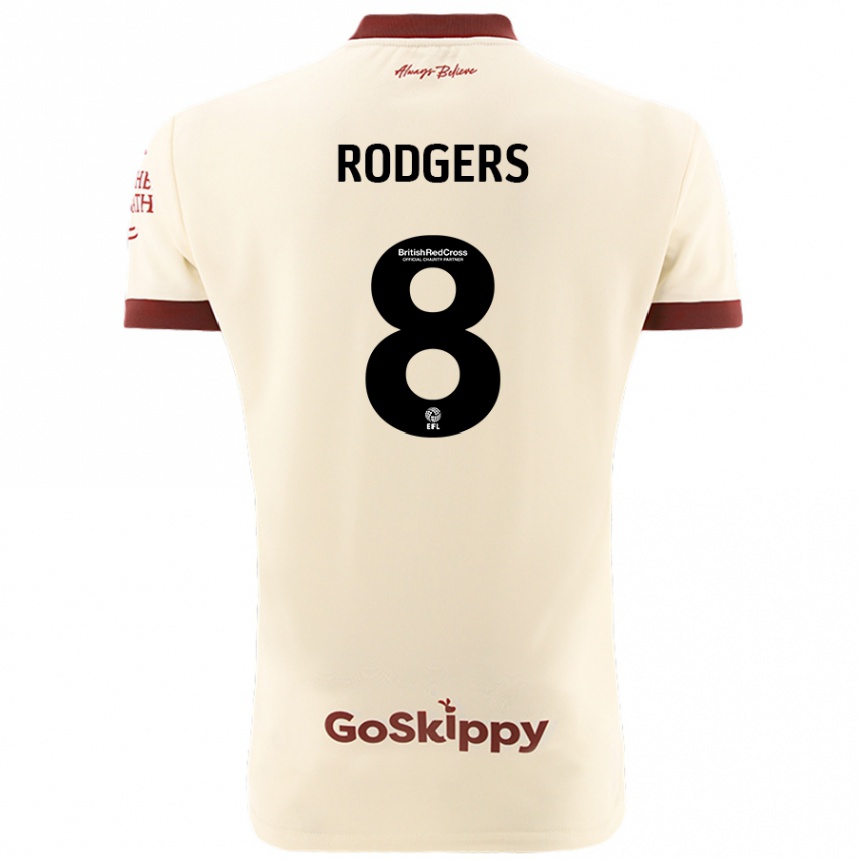 Női Labdarúgás Amy Rodgers #8 Krém Fehér Idegenbeli Jersey 2024/25 Mez Póló Ing