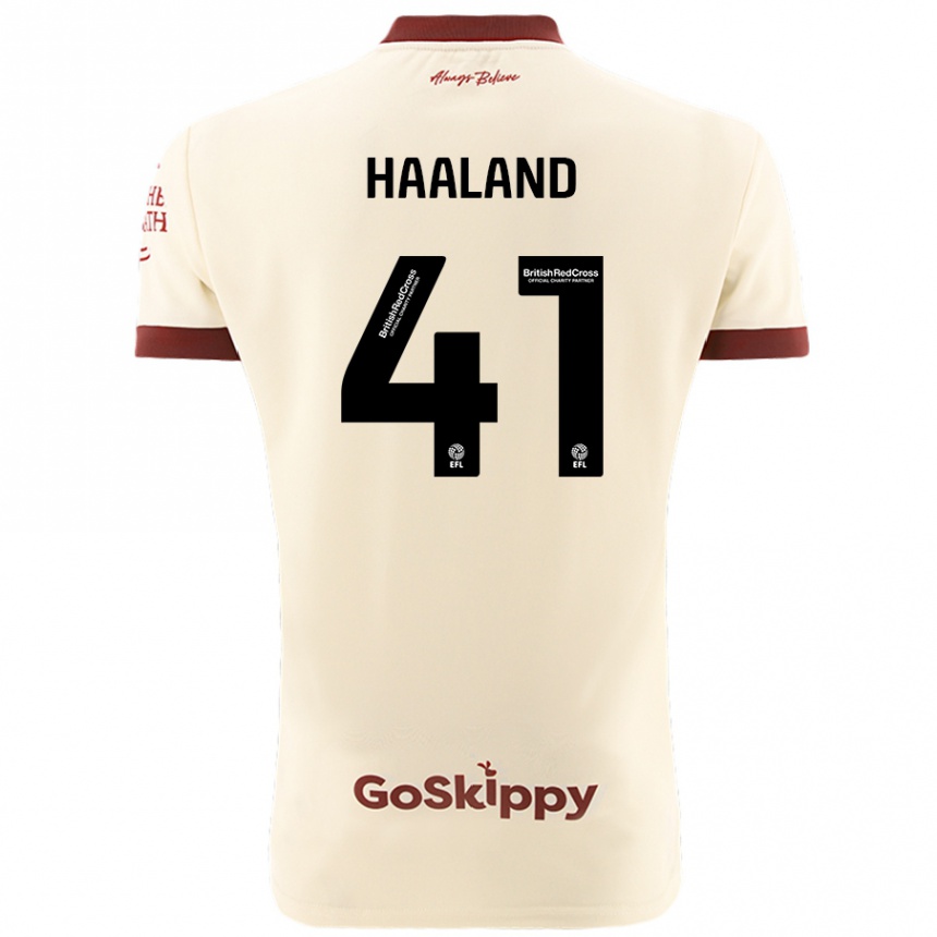 Női Labdarúgás Benedicte Haaland #41 Krém Fehér Idegenbeli Jersey 2024/25 Mez Póló Ing