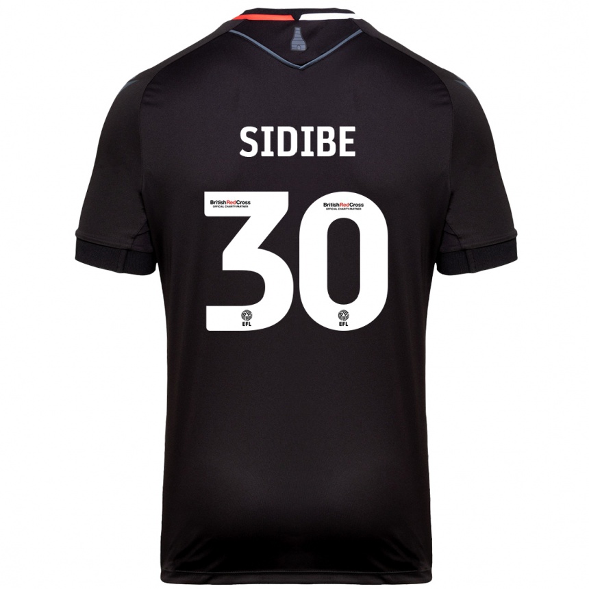 Női Labdarúgás Souleymane Sidibe #30 Fekete Idegenbeli Jersey 2024/25 Mez Póló Ing