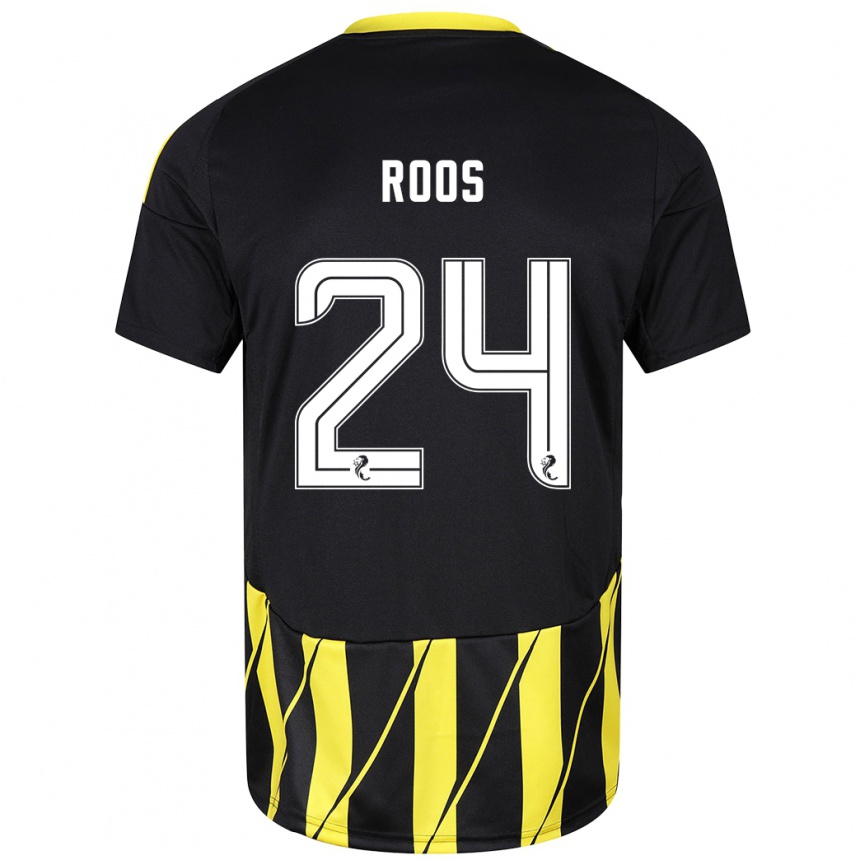 Női Labdarúgás Kelle Roos #24 Fekete Sárga Idegenbeli Jersey 2024/25 Mez Póló Ing