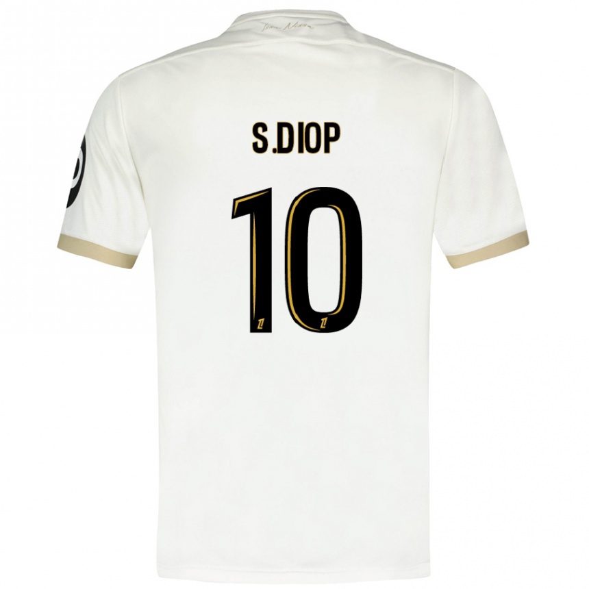 Női Labdarúgás Sofiane Diop #10 Fehér Arany Idegenbeli Jersey 2024/25 Mez Póló Ing