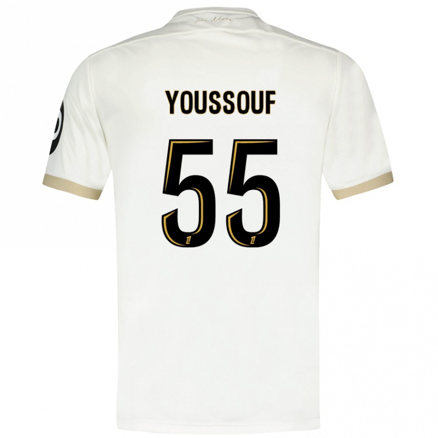 Női Labdarúgás Youssouf Ndayishimiye #55 Fehér Arany Idegenbeli Jersey 2024/25 Mez Póló Ing