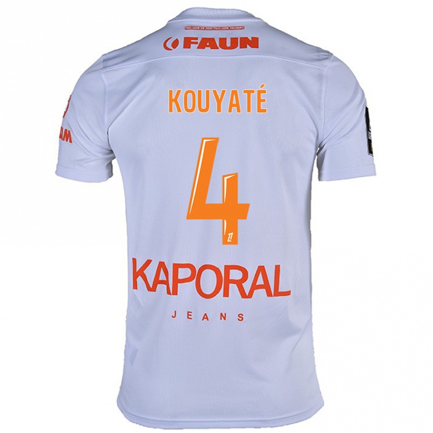 Női Labdarúgás Kiki Kouyaté #4 Fehér Idegenbeli Jersey 2024/25 Mez Póló Ing