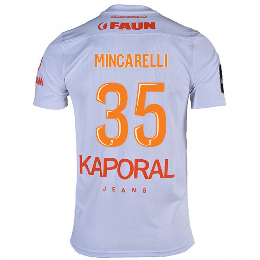 Női Labdarúgás Lucas Mincarelli #35 Fehér Idegenbeli Jersey 2024/25 Mez Póló Ing