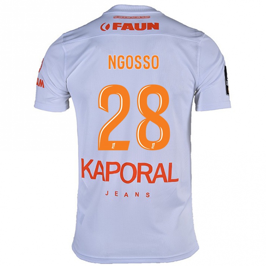 Női Labdarúgás Glenn Ngosso #28 Fehér Idegenbeli Jersey 2024/25 Mez Póló Ing