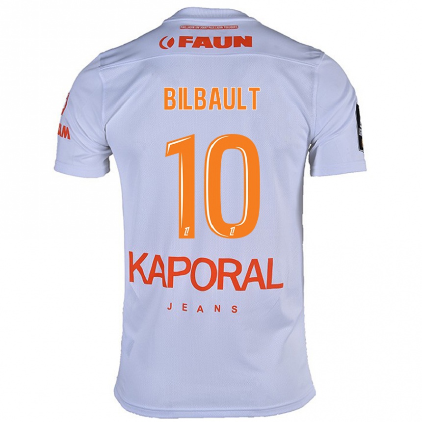 Női Labdarúgás Charlotte Bilbault #10 Fehér Idegenbeli Jersey 2024/25 Mez Póló Ing