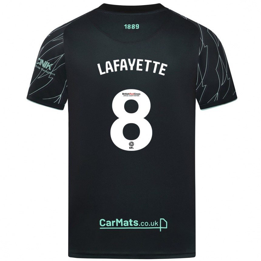 Női Labdarúgás Abbie Lafayette #8 Fekete Zöld Idegenbeli Jersey 2024/25 Mez Póló Ing