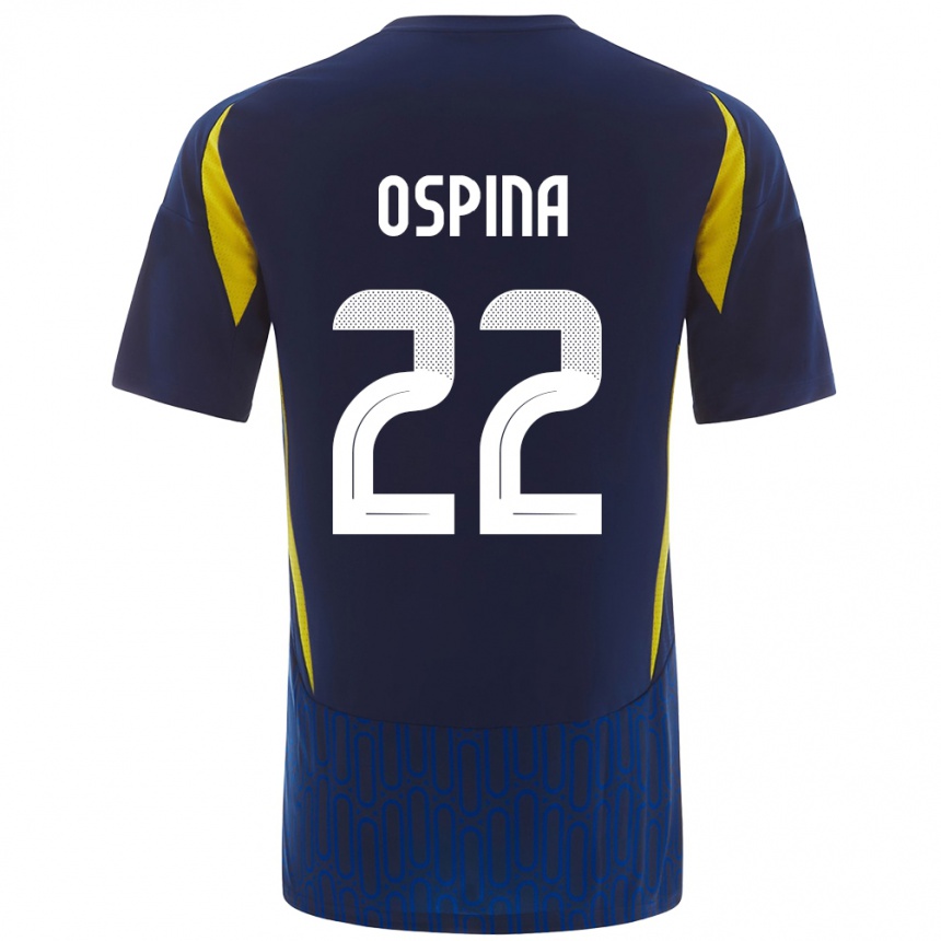 Női Labdarúgás David Ospina #22 Kék Sárga Idegenbeli Jersey 2024/25 Mez Póló Ing