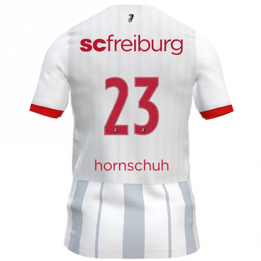 Női Labdarúgás Marc Hornschuh #23 Fehér Szürke Idegenbeli Jersey 2024/25 Mez Póló Ing