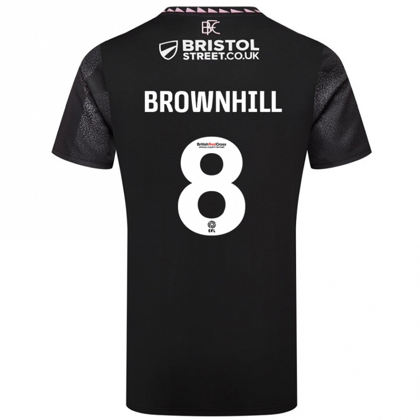 Női Labdarúgás Josh Brownhill #8 Fekete Idegenbeli Jersey 2024/25 Mez Póló Ing