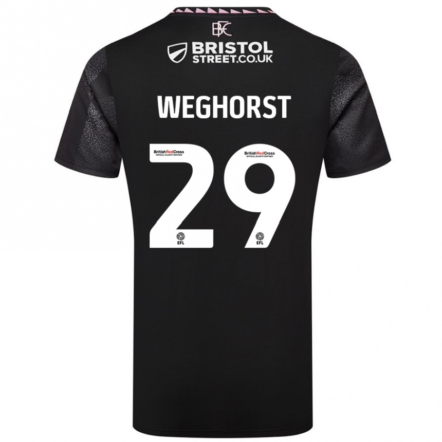 Női Labdarúgás Wout Weghorst #29 Fekete Idegenbeli Jersey 2024/25 Mez Póló Ing