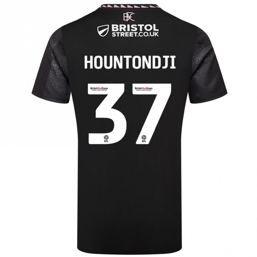 Női Labdarúgás Andreas Hountondji #37 Fekete Idegenbeli Jersey 2024/25 Mez Póló Ing