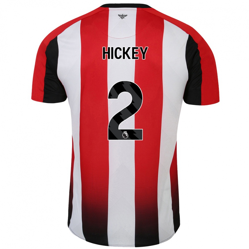 Gyermek Labdarúgás Aaron Hickey #2 Piros Fehér Hazai Jersey 2024/25 Mez Póló Ing