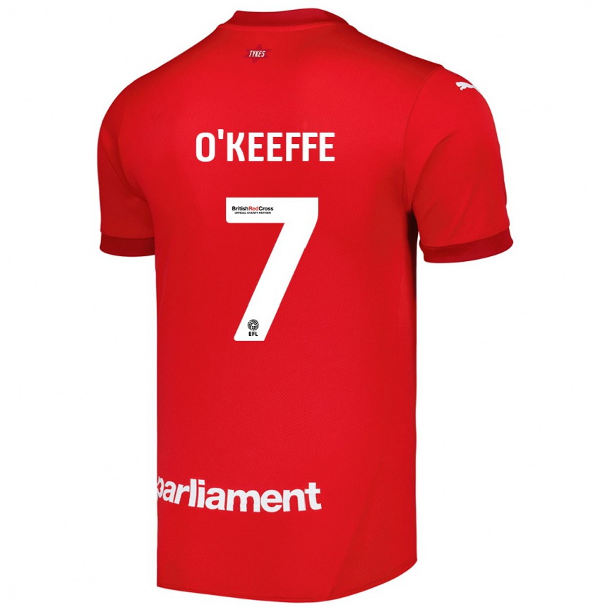 Gyermek Labdarúgás Corey O'keeffe #7 Piros Hazai Jersey 2024/25 Mez Póló Ing