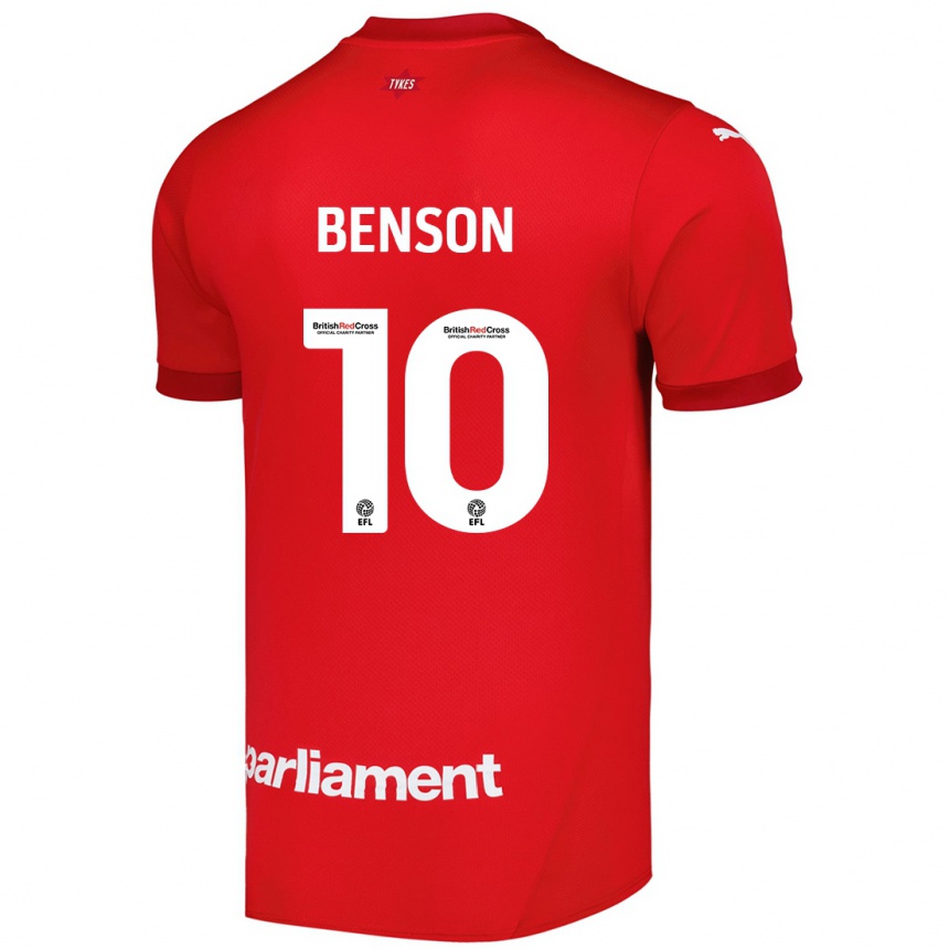 Gyermek Labdarúgás Josh Benson #10 Piros Hazai Jersey 2024/25 Mez Póló Ing