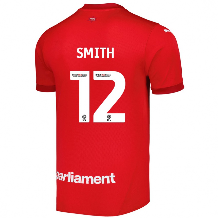 Gyermek Labdarúgás Jackson Smith #12 Piros Hazai Jersey 2024/25 Mez Póló Ing