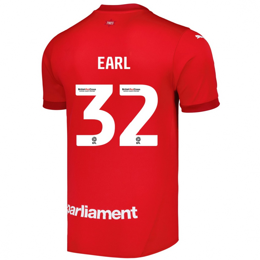 Gyermek Labdarúgás Josh Earl #32 Piros Hazai Jersey 2024/25 Mez Póló Ing