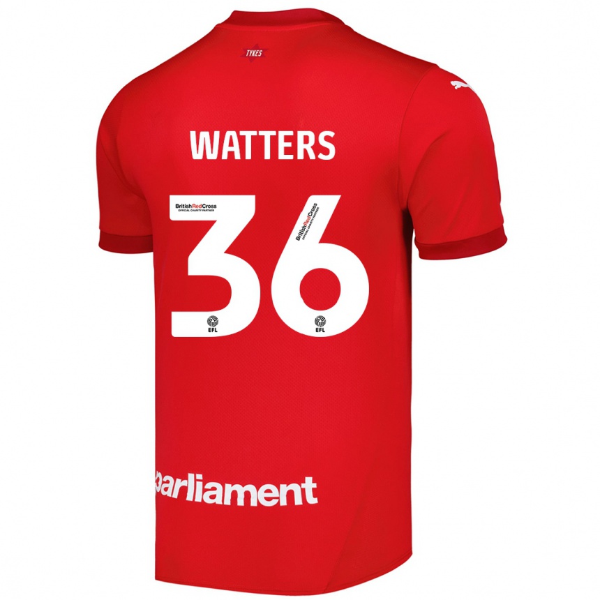 Gyermek Labdarúgás Max Watters #36 Piros Hazai Jersey 2024/25 Mez Póló Ing