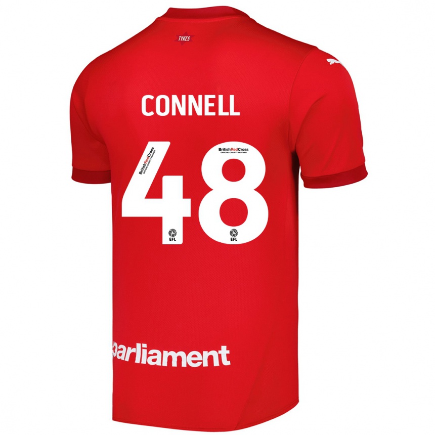 Gyermek Labdarúgás Luca Connell #48 Piros Hazai Jersey 2024/25 Mez Póló Ing