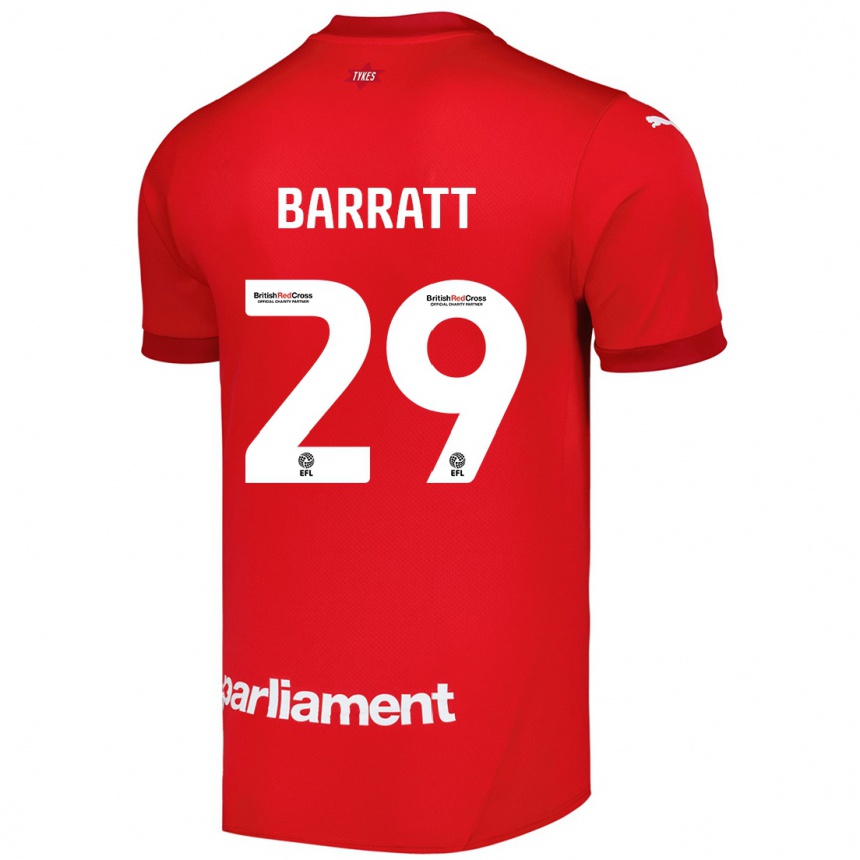 Gyermek Labdarúgás Connor Barratt #29 Piros Hazai Jersey 2024/25 Mez Póló Ing