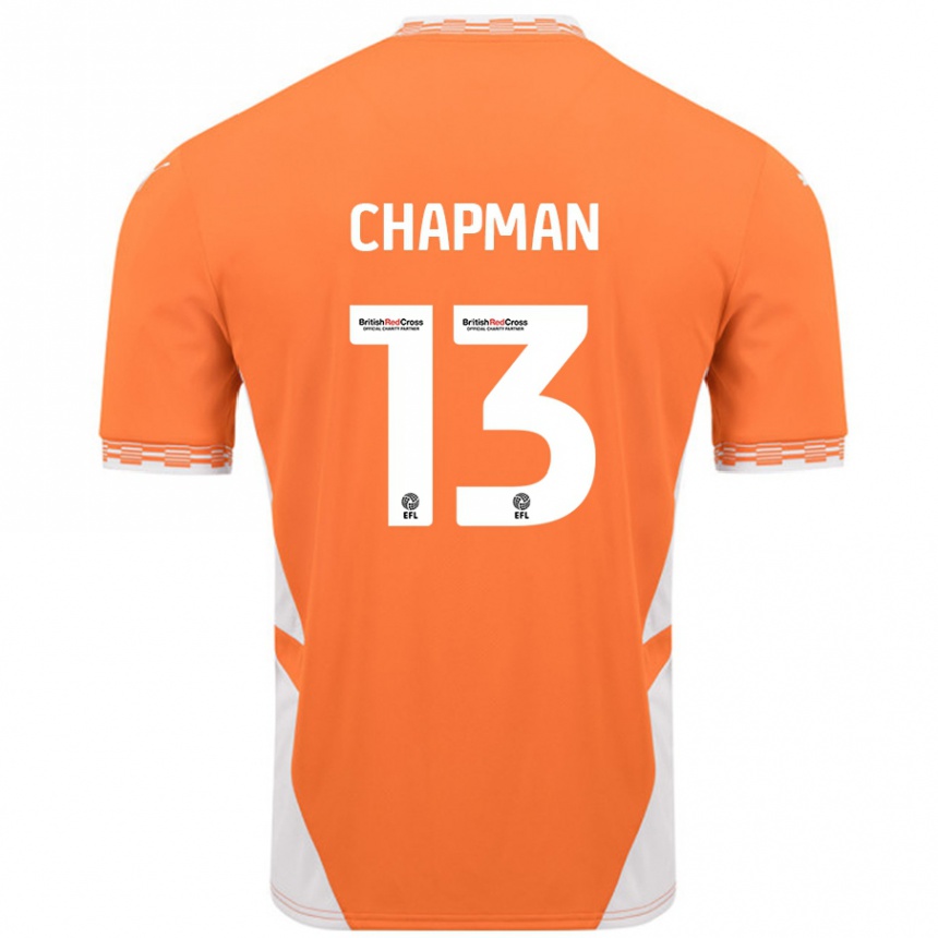 Gyermek Labdarúgás Mackenzie Chapman #13 Narancssárga Fehér Hazai Jersey 2024/25 Mez Póló Ing