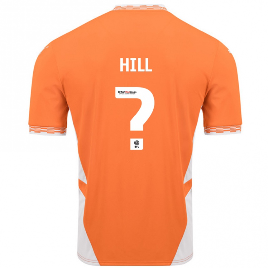 Gyermek Labdarúgás Tyler Hill #0 Narancssárga Fehér Hazai Jersey 2024/25 Mez Póló Ing