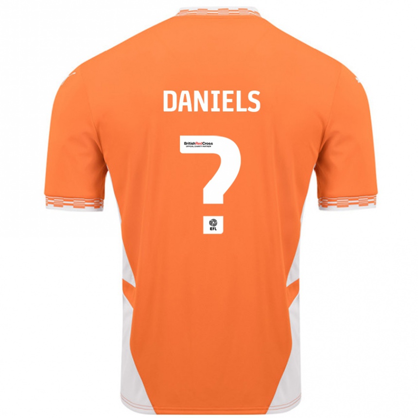 Gyermek Labdarúgás Jake Daniels #0 Narancssárga Fehér Hazai Jersey 2024/25 Mez Póló Ing