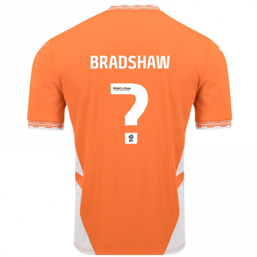 Gyermek Labdarúgás Ashleigh Bradshaw #0 Narancssárga Fehér Hazai Jersey 2024/25 Mez Póló Ing