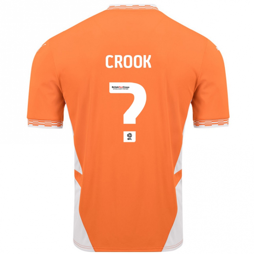 Gyermek Labdarúgás Amy Crook #0 Narancssárga Fehér Hazai Jersey 2024/25 Mez Póló Ing