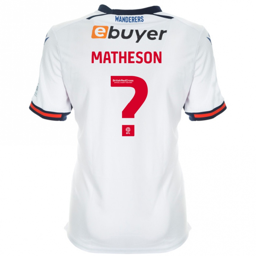 Gyermek Labdarúgás Luke Matheson #0 Fehér Hazai Jersey 2024/25 Mez Póló Ing