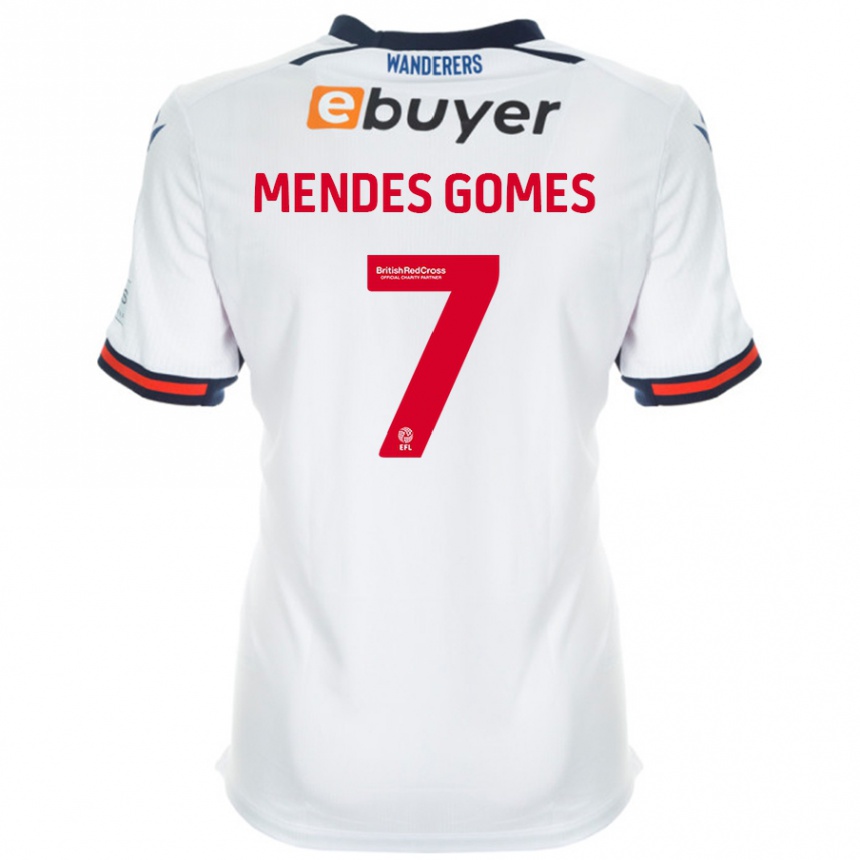 Gyermek Labdarúgás Carlos Mendes #7 Fehér Hazai Jersey 2024/25 Mez Póló Ing