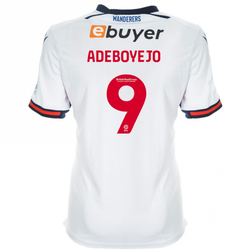 Gyermek Labdarúgás Victor Adeboyejo #9 Fehér Hazai Jersey 2024/25 Mez Póló Ing